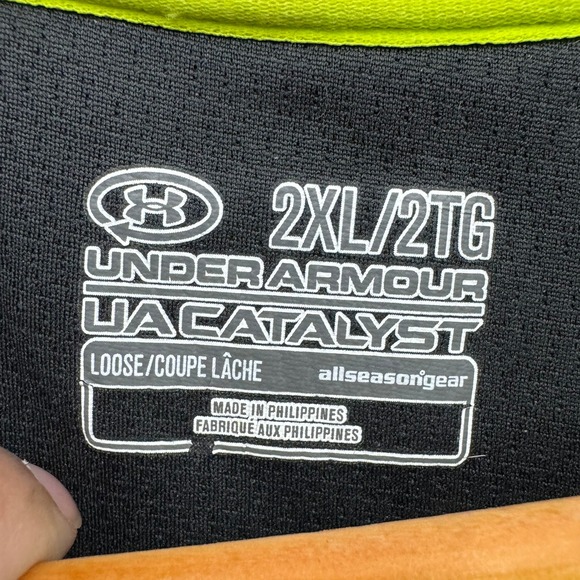 Under Armour Sweatshirt Men's Size 2XL Black 1/4 Zip AllSeasonGear Pullover - Picture 12 of 15